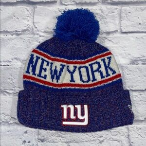 New Era Blue and Red New York Giants Knit Beanie